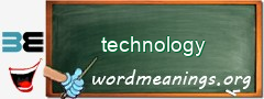 WordMeaning blackboard for technology